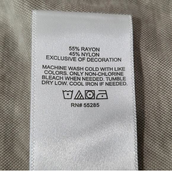 NWT Express  light tan khaki short sleeve polo shirt - medium - Picture 5 of 6